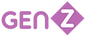 Logo of GENZ with a purple and white design on a white background